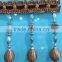 Tassel fringe rayon material oxford acrylic bead suede fringe decorative trim for curtain