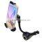 Universal car phone holder with cigarette lighter for phones dual USB car cigarette lighter holder