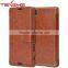 Genuine Leather Flip Case for Sony Xperia z5 Compact