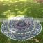 Green 72" Indian Tapestry Round Mandala Tapestry Roundie Round Table Cover Wholesaler Indian Tapestry Art