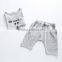 Two Colors Lovely Cartoon Comfort Adjustable Cotton Unisex Children Summer Clothes Set