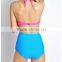 Domi Hot Pink High Waist Bathing Suit Sexy Push Up Sling Mature Women Bikini