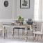 Modern Dining Room Furniture Strong Natural Marble Dining Table Set With 6 Chairs