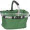 Folding canvas shopping basket