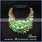 Green beads stones luxury bohemian bib collar exaggerate beaded charms necklace