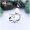 cheap hot sale low price girls rhinestone and pearl stainless steel rings from China