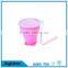 portable silicone retractable folding coffee cup with lid