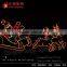 lighted up funny santa ride reindeer car motif outdoor Decora LED christmas light