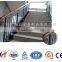 Galvanized steel stair rail with wooden design