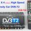 DVB-T24 hd Car DVB-T2 MPEG4 digital Set top box 4 Tuner 4 Antenna USB High Speed