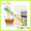 Creative Silicone Steel Smile Honey Stirring Stick, Coffee Jam Dessert Spoon, Long Handle Stir Mixing Bar