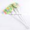 Christmas Decoration Candy , Colorful Swirl Flat Lollipops