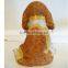 2015 chinese factory custom made handmade carved hot new products Resin flocked decoration dog