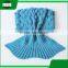 Wholesale custom various colors knitted mermaid tail blanket for children