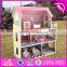 New design 3 floor toddlers pretend toys wooden miniatures and dollhouse W06A234