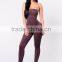 Adult Latex Bodysuit Catsuit Sexy Elastic Band Tube Top Skinny Leg Suede Bandage Romper Jumpsuits