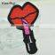 3D Colorful Fashionable Lip Custom Embroidery Textile Patches WEF-076