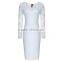 Fashion Women's Lace Evening Sexy Party Long Sleeve Mini Cocktail Dress