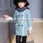 hot sale korean style baby girls woolen coat coat for kids winter coat for teenager