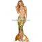 The new flash sequins Split Mermaid evening dress Halloween Costume Wholesale