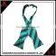 China newest products fashion style double sided printed colorful bow tie silk ladies