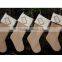 Persobnalized Burlap Christmas Stocking