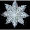 Elegant pattern design Christmas white pendant plastic star lamp wholesale