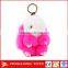 Custom rabbit plush pendant toy and rabbit keychain plush pendant