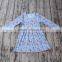2016 Yawoo Doll Collar Polka Dots Cotton Sequin Tunic Dress Collar Frock Design for Girls