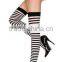 New Spring Summer Women's Opaque Striped Tights Stocking