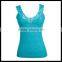Sexy Seamless Stretch Lace Trim Cami Spaghetti Strap 6 Colors Ladies' Tank Top