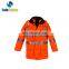 OEM service reflective fluorescent polyester orange reflect secur jacket