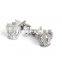 Luxurious Rhinestone Silver Crown Shirt Wedding Men Cufflinks Crystal