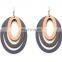 Vintage Fashion Hand Make Wooden Geometric Earrings 3 Types Boho Natural Wood Round Rhomb Earrings Jewelry