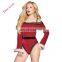 2017 New Arrival Sexy Red Velvet Santa Teddy Christmas Costume
