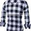 New Designer Cotton Long Sleeve Check Pattern Dress Shirts For Men