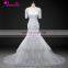 100% Real Photos Custom Made Luxurious Long Train Lace Applique  Wedding Dress