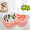 Anti-skip Stainless Steel Pets Feeder Large Capacity Water Bowl Cat Bowl Neck Protection
