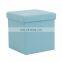 RTS Factory Wholesale Modern square PVC leather folded storage ottoman