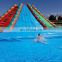 8 Lane Giant Inflatable Mountain Rock Climbing Pool Water Slide For Sale