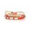 New design bohemian make leather beaded bracelets fashion wrap bracelets leather treaty bracelets