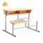 Wooden primary 3-seater school desk with bench