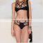 New Bikini Set Brand High Cut Out Bandage Bikinis Vintage Swimsuit Sey Biquini Retro Triangle Hollow Out Black Swimwear