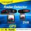 Newest Ambarella A7 car dvr with gps lacator and radar detector