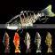 Amazon sell 3D uv hot printing  Multi section fish Bionic Jointed Fishing Lure 7 Sections Sinking Artificial Fish Lure