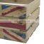 Rustic DIY wooden storage box Country Crate with Union Jack Print 4