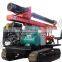 Hydraulic screw and vibratory hammer pile driver for solar project