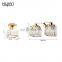HUAYI Nordic Style French Gold Square Hotel Dining Room Iron Crystal Modern Ceiling Lamp