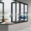 Hurricane impact high quality corner aluminium profile glass bi folding windows