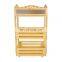 3 Tiers Bamboo Kitchen Trolley Cart Mobile Storage Rack With Kitchen Storage Trolley Wheels